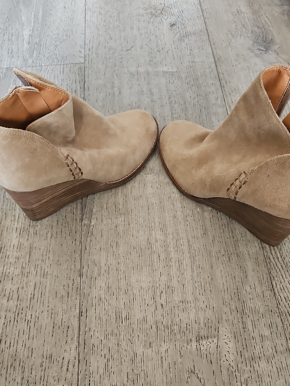 Leather Wedge Booties - Picture 7 of 7